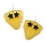 1.5" Fan Glam Mascot Dangles: PANTHERS - Custom Spirit Earrings