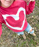 Graffiti Heart Sweatshirt - PLEASE ALLOW UP TO 10 BUSINESS DAYS FOR SHIPPING