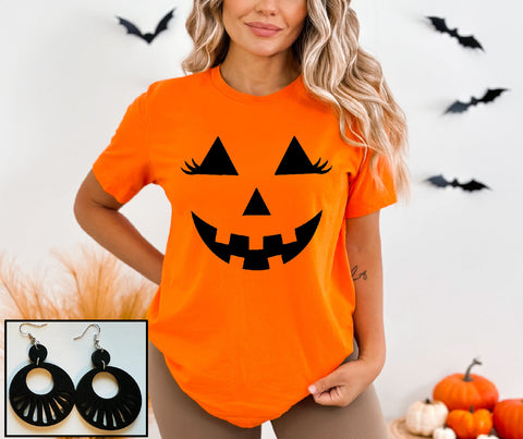 Girly Pumpkin Face (Orange) - PLEASE ALLOW 3-5 BUSINESS DAYS FOR SHIPPING