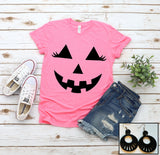 Girly Pumpkin Face (Neon Pink) - PLEASE ALLOW 3-5 BUSINESS DAYS FOR SHIPPING