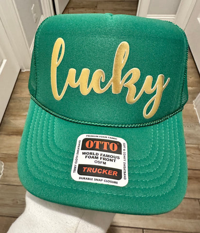 Lucky Puff Vinyl Kelly Green Foam Hat - PLEASE ALLOW 3-5 BUSINESS DAYS FOR SHIPPING