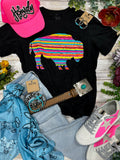 Serape Buffalo Tee - PLEASE ALLOW 3-5 BUSINESS DAYS TO SHIP