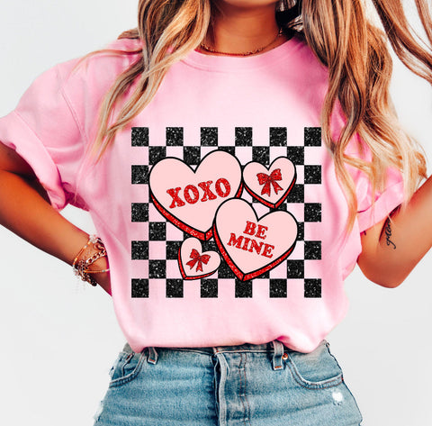 Checkered Valentine Conversation Hearts - PLEASE ALLOW 3-4 BUSINESS DAYS FOR SHIPPING