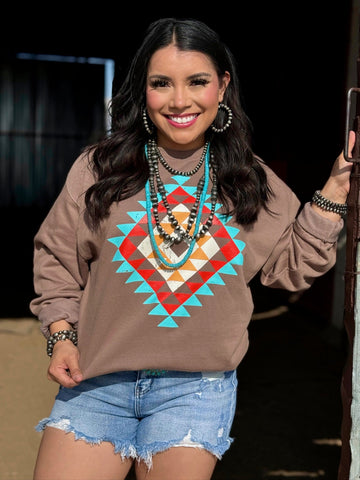 Ryanne's Fall Aztec Sweatshirt - PLEASE ALLOW 3-5 BUSINESS DAYS FOR SHIPPING