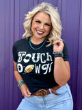 Sync Logic - Touchdown with Sequin Football Tee - PLEASE ALLOW 3-5 BUSINESS DAYS FOR SHIPPING