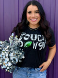 Sync Logic - Touchdown with Sequin Football Tee - PLEASE ALLOW 3-5 BUSINESS DAYS FOR SHIPPING