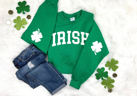 Irish With Shamrock sleeves - PLEASE ALLOW 3-5 BUSINESS DAYS FOR SHIPPING