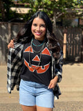 Glitter Jack O' Lantern Tee - PLEASE ALLOW 3-5 BUSINESS DAYS FOR SHIPPING