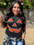 Glitter Jack O' Lantern Tee - PLEASE ALLOW 3-5 BUSINESS DAYS FOR SHIPPING