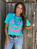 Glitter Jack O' Lantern Tee - PLEASE ALLOW 3-5 BUSINESS DAYS FOR SHIPPING