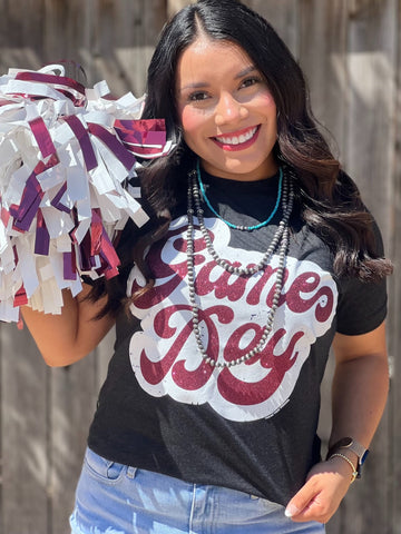 Sync Logic - Big Game Day Retro Glitter Tee - PLEASE ALLOW 3-5 BUSINESS DAYS FOR SHIPPING