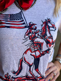 Patriotic Cowboy Tee - PLEASE ALLOW 3-5 BUSINESS DAYS FOR SHIPPING