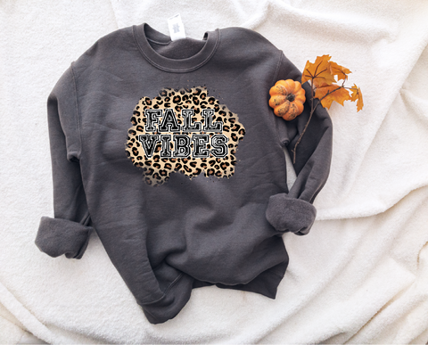 Fall Vibes Leopard - Plain - PLEASE ALLOW 3-5 DAYS FOR SHIPPING