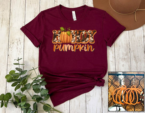 Howdy Pumpkin- Cow Print Tee - PLEASE ALLOW 3-5 DAYS FOR SHIPPING