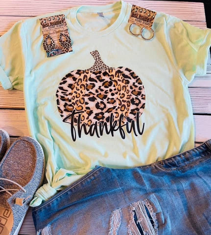 Thankful Leopard Pumpkin - PLEASE ALLOW 3-5 DAYS FOR SHIPPING